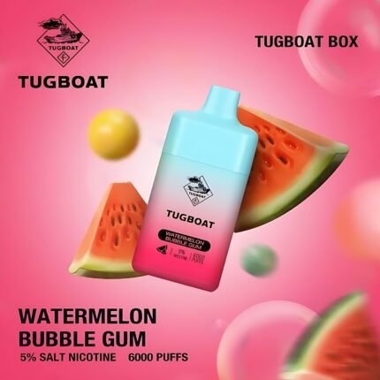 Tugboat Box 6000 Puffs Watermelon Bubble Gum