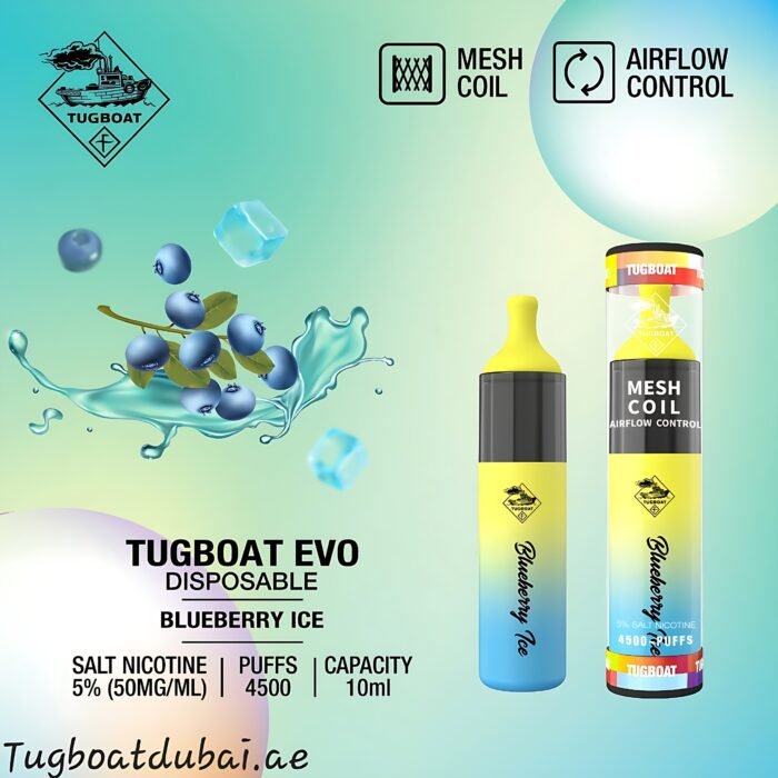 Tugboat Evo Blueberry Ice 4500 Puffs Disposable Vape