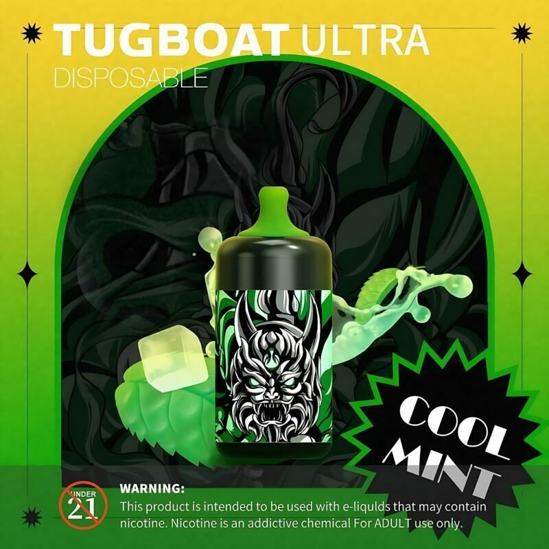 Tugboat Ultra Cool mint 6000 Puffs Disposable Vape - Tugboat Dubai